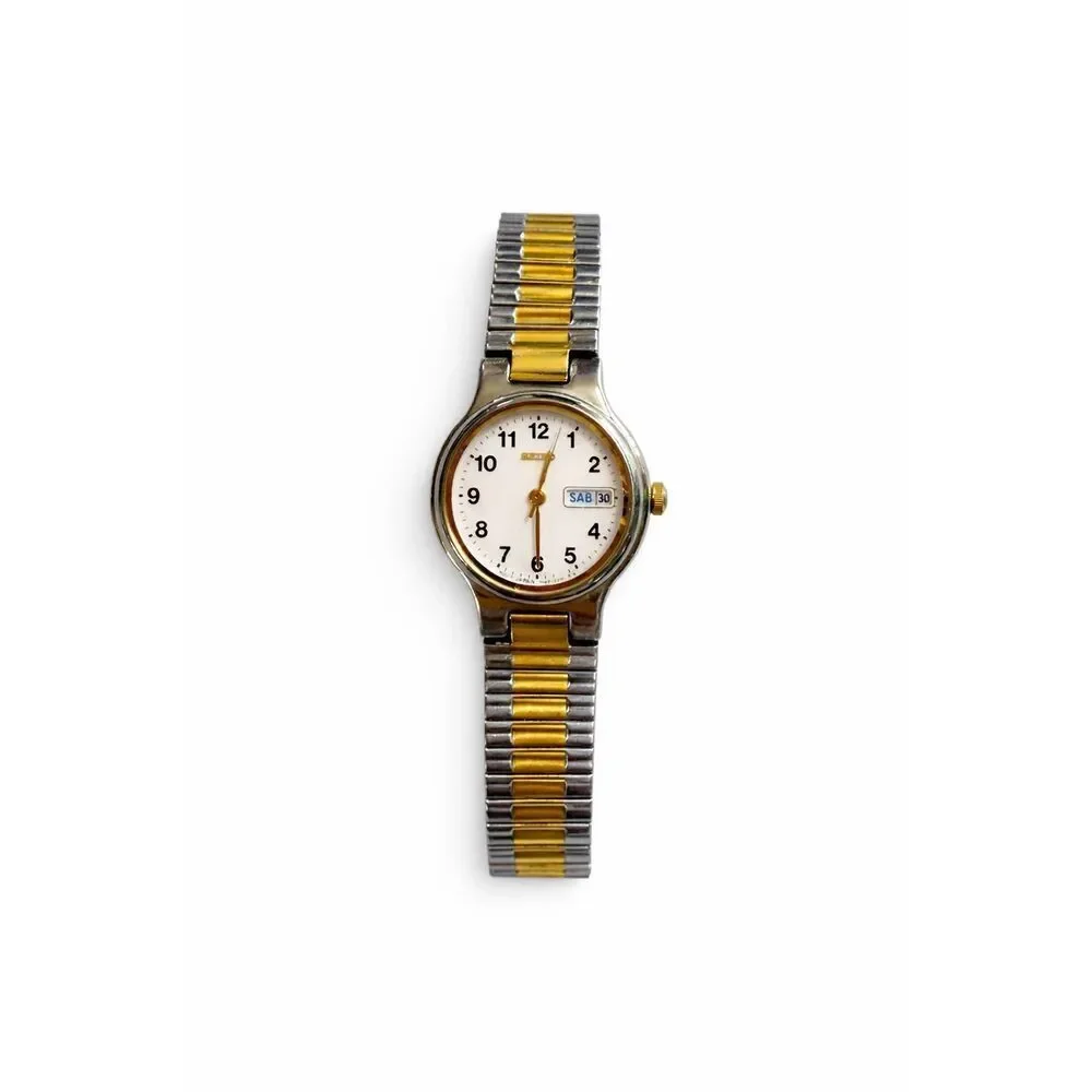 Vintage Seiko Classic Calendar Stetch Watch Needs Battery